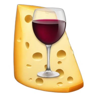 cheese and red wine sticker