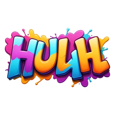 Graffiti the word Huh sticker