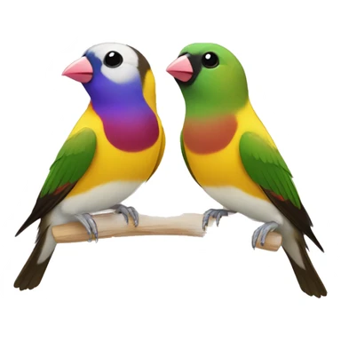 Two gouldian finches  sticker