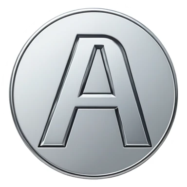 Font setting icon with letter a sticker