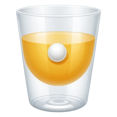 Generami l’emoji di un bicchiere solido di plastica e una pallina da ping-pong (tipo beer pong) sticker