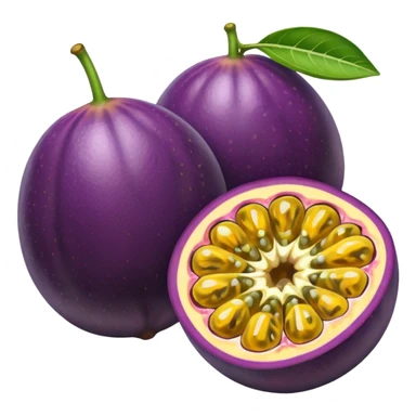 passion fruit sliced juicy sticker