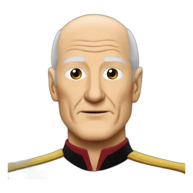 Captain Picard head shot sticker