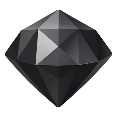 3d diamond shape matte black sticker