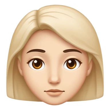 Don’t care face  sticker