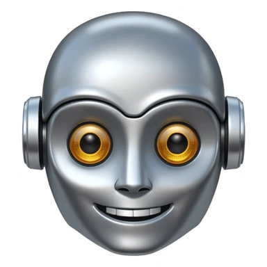 smiling robot sticker
