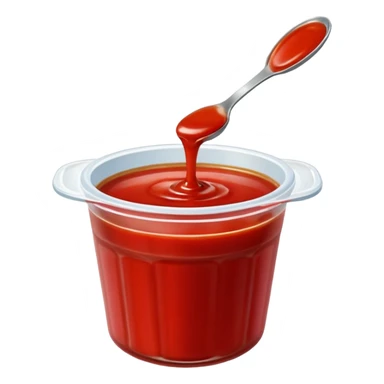 Sweet heat dipping sauce in a container  sticker