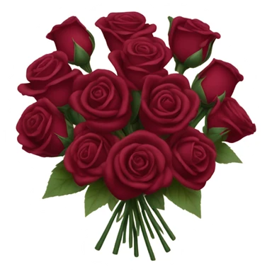 bouquet of burgundy roses  sticker