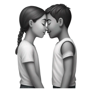 Girl boy kiss sticker