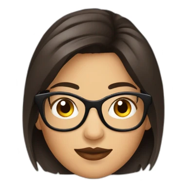 Mujer gordita morena sin gafas pelo corto ojos cafe oscuro sticker