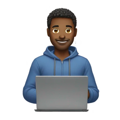 men with loptop sticker