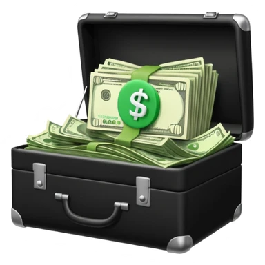 open wifi money filled briefcase sticker