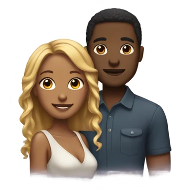 Black men and light women in a relationship  sticker