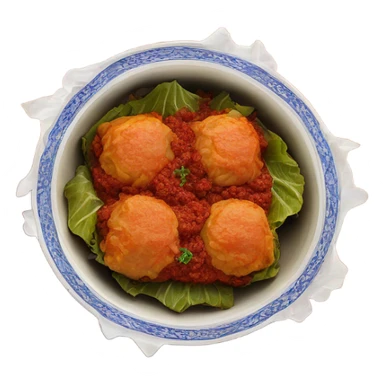 sarmale traditional romanian food in apot sticker