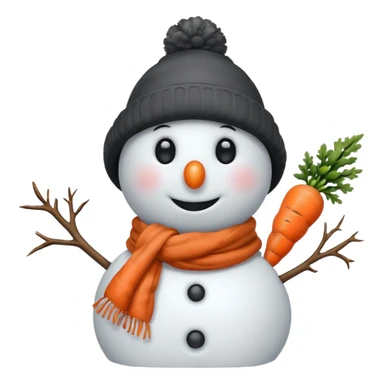snowmen wearing hat  sticker