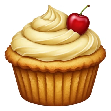 gold vanilla muffin cherry on top sticker