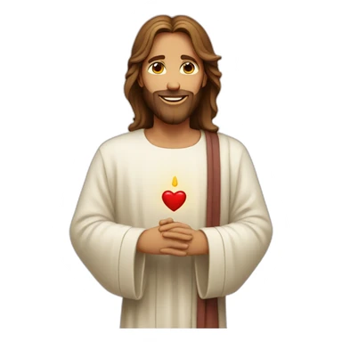 A Loving Jesus Who Sends Hearts of Love sticker