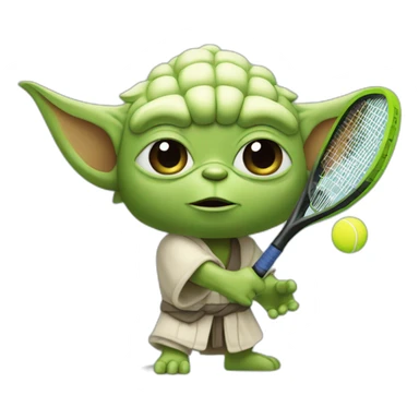 Yoda playing padel tennis with a padel racket sticker