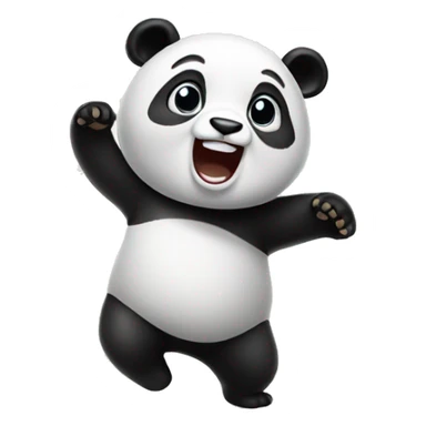 panda shakin its bottom sticker