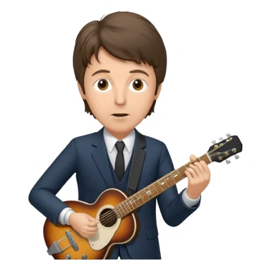 Paul McCartney playing guitar suit sticker