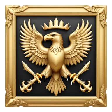 Game of thrones style eagle Sigil in square picture frame form  sticker