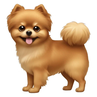 A pomeranian boo (light brown) and maltipoo (brown) sticker