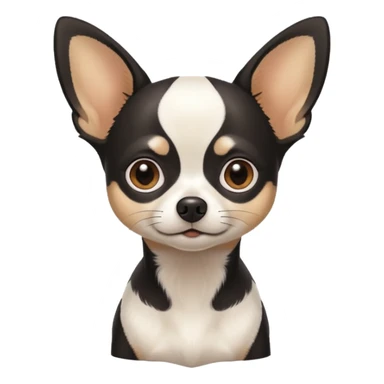 White-black Chihu dog sticker