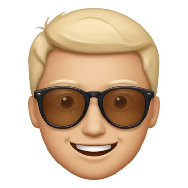 Naughty looking smile with sunglass  I mean  this kind of smile "😊" sticker