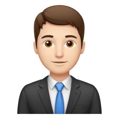 male HR assistant, friendly office worker, no headset sticker