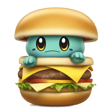 The Pokémon Numel with a hamburger on top of its head sticker