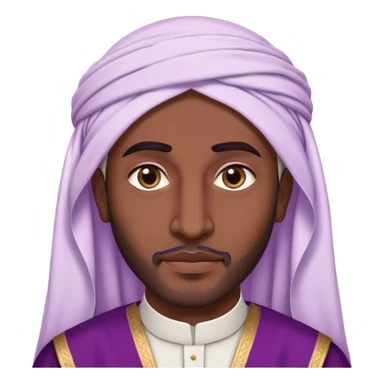 A PURPLE ARAB MAN WITH HIS NATIONAL DRESS sticker