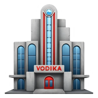 The dark building of the vodka  sticker