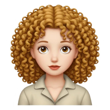 Una chica de color blanca y pelo rizo sticker