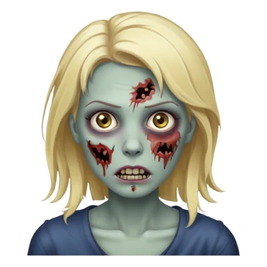 Mulher zumbi de cabelo loiro sticker