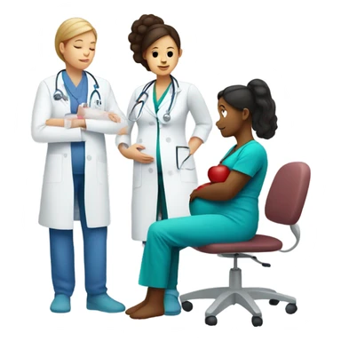 pregnant women having blood drawn sticker