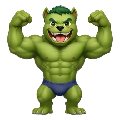Dog hulk laughing sticker