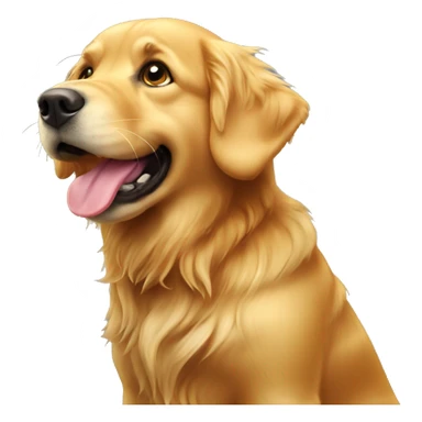 golden retriever peeing sticker