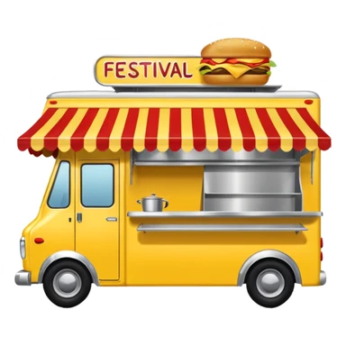 Festival Food Truck yellow sticker