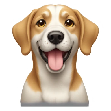 Un chien heureux qui fume sticker