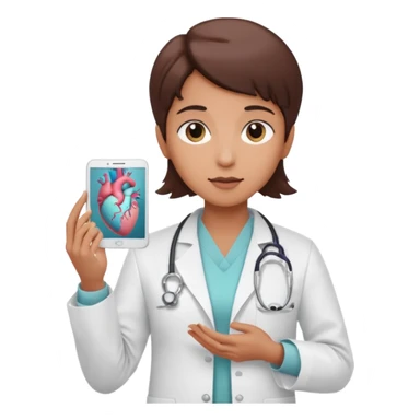  androgynous  medium skin toneradiologist holding an image of the uterus sticker