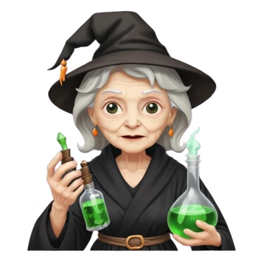 Witch granny doctor  sticker