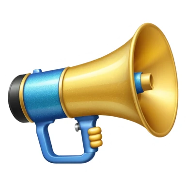 megaphone with sparkles sticker