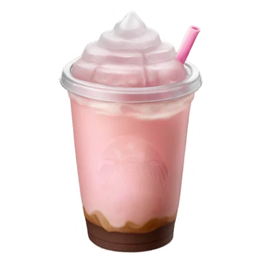 light pink starbucks ice coffee with ice cubes sticker