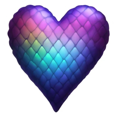 dark warm iridescent SCALE heart sticker