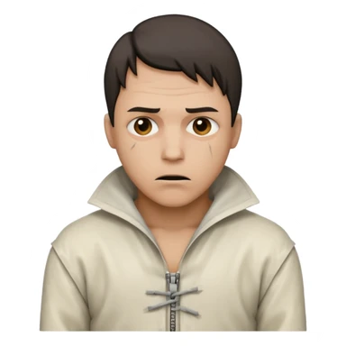 A guy who looks like he’s foing crazy with straight jacket sticker