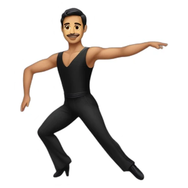 ballroom latin male dancer sticker