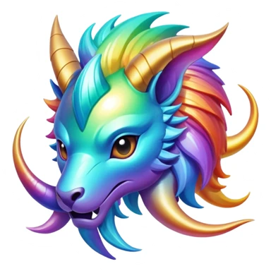 Epic legendary complex detailed iridescent gradients aesthetic-scenery-Fakémon-creature sticker