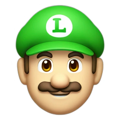 Luigi from Mario video game sticker