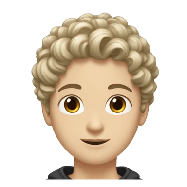 young white European guy with curly black hairs plus light skin girl hijab  sticker