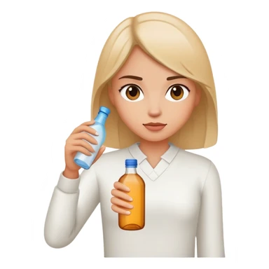 girl with bottle and attitude sticker